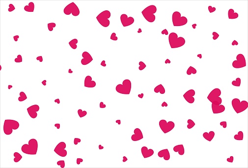 istock Red heart background. Love confetti background 1411647138