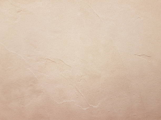 abstrait rough & smooth screed plaster wall texture fond - grès photos et images de collection