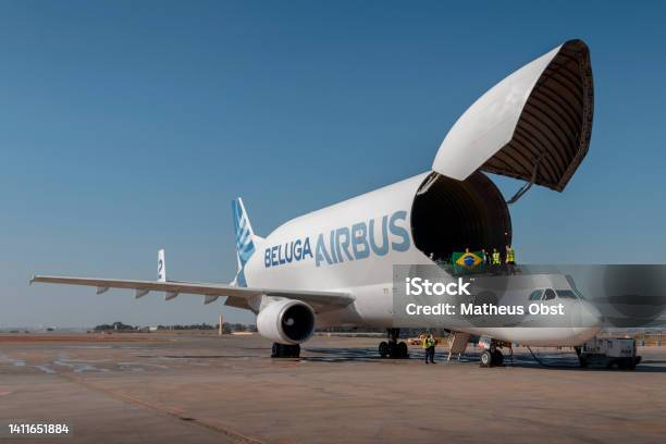 Airbus Transport International Fgstb Airbus A300608st Beluga Stock Photo - Download Image Now