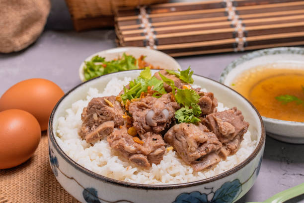 istock Dried Rice Porridge with Boiled Pork Bones and Broth 1411652615
