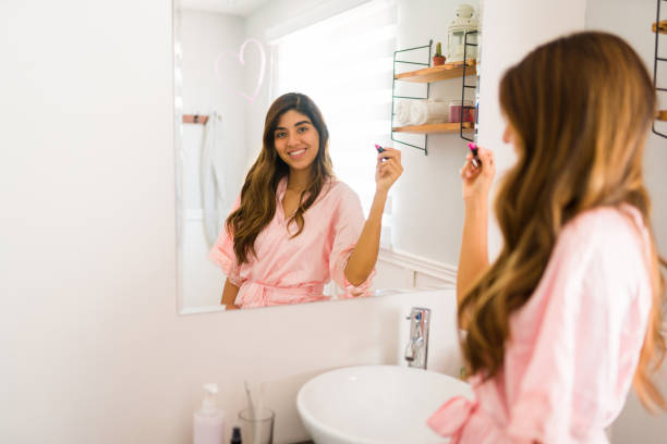 istock Portrait of a happy latin woman practicing self love while getting ready 1411656694