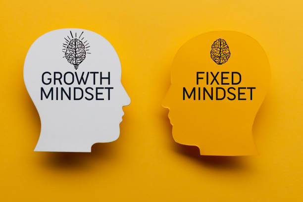 Growth Mindset vs Fixed Mindset stock photo