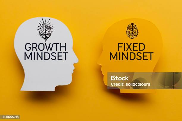 Growth Mindset Vs Fixed Mindset Stock Photo - Download Image Now - Attitude, Growth, Stability