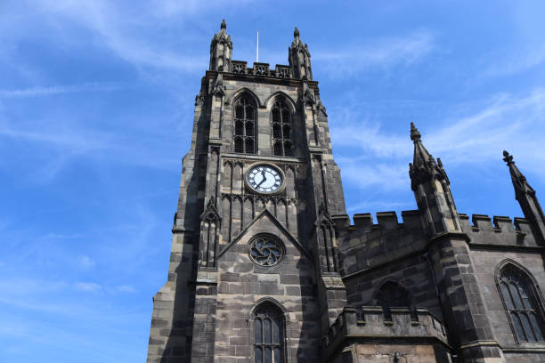 st. mary's church, stockport, england - stockport stock-fotos und bilder