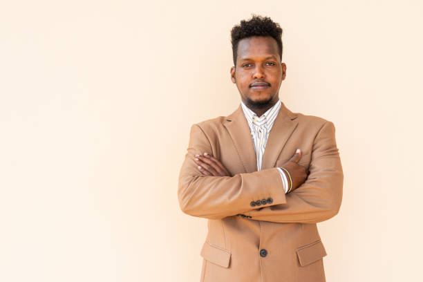 istock Portrait of handsome young black man 1411659729