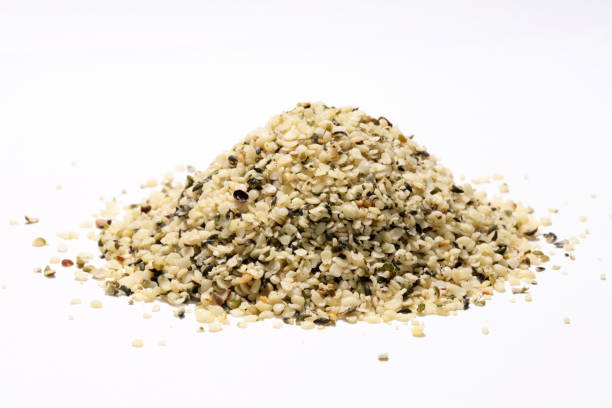 Hemp seeds. stock photo