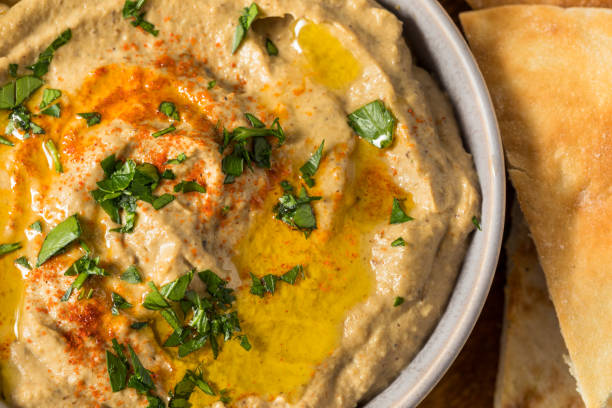istock Homemade Eggplant Babaganoush Dip 1411661998