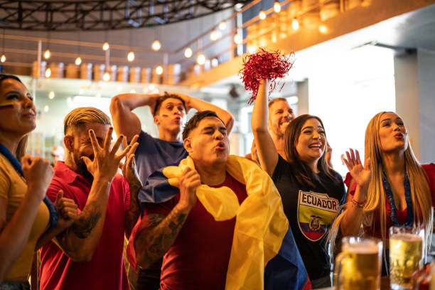 istock Ecuadorian friends watching a soccer game at a bar 1411663090