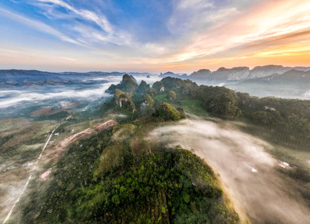istock Rice terraces near Doi Tapang viewpoint in Chumphon, Thailand 1411663199