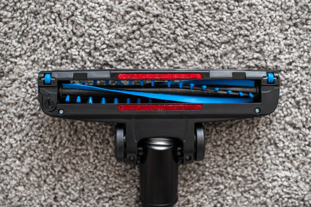 istock Head of modern vacuum cleaner on white Top view 1411667611