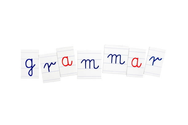 istock Grammar lettering inscription isolated on white background 1411667651