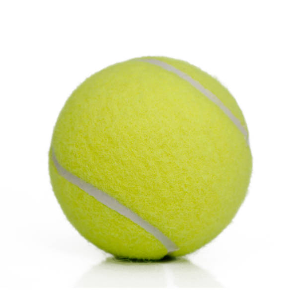 istock Tennis ball isolated on white background 1411676005