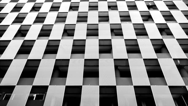 istock Black and White, Metallic, Modern Architectural Concept- Exterior 1411678605