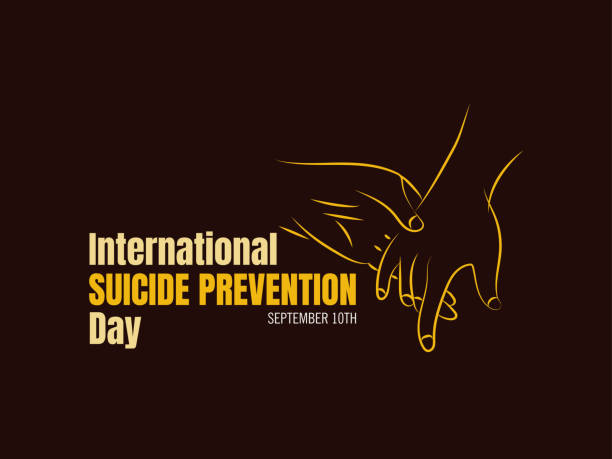 세계 자살 예방의 날 개념 포스터, 인사말 카드, 배너 및 배경을위한 디자인. - september stock illustrations