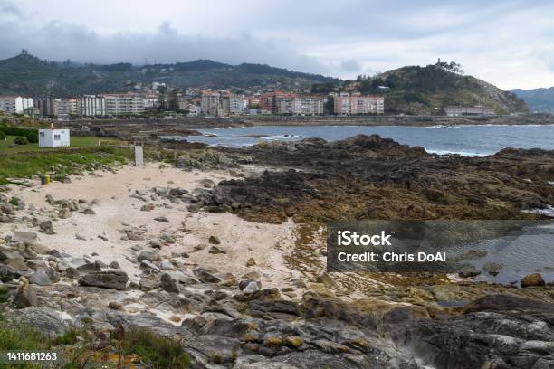 View Of The Beach Of Os Frades In Baiona Galicia Spain Stock Photo - Download Image Now
