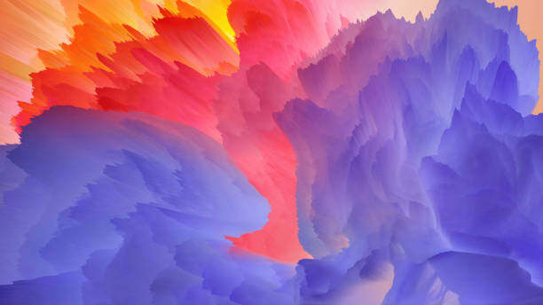 istock 3d abstract colorful background. Suitable for magazine covers, banners and brochures. 3d render 1411682067
