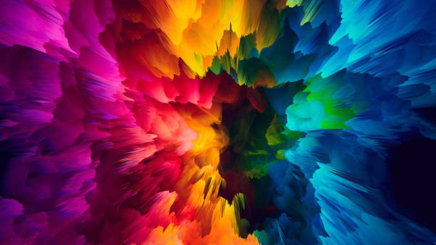 istock 3d abstract colorful background. Suitable for magazine covers, banners and brochures. 3d render 1411682119