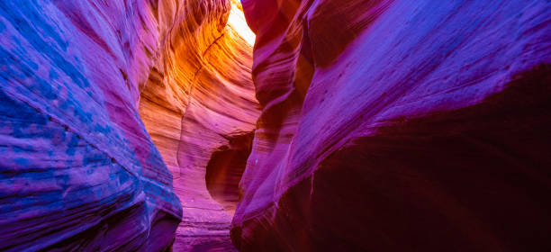 antelope canyon  - panoramic canyon arizona scenics stock-fotos und bilder