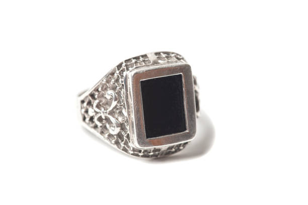 istock silver ring with a precious stone isolated on a white background 1411682694