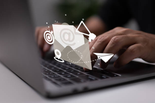 istock Idea for email marketing. advertisement media, consumer targeting, messaging, invitations, message notifications. 1411683759