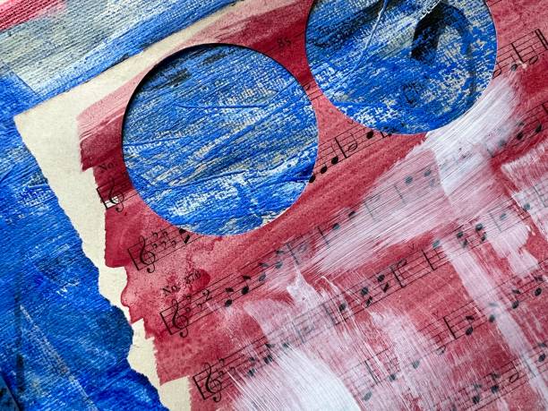 istock Mixed Media Collage with 19th Century Music Page 1411683787