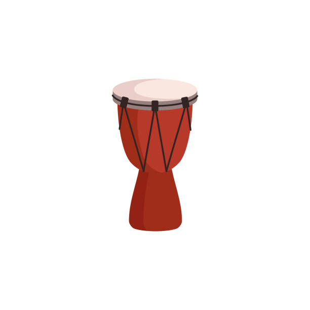 ilustrações, clipart, desenhos animados e ícones de tradicional instrumento de percussão de percussão ilustração vetorial plana isolada. - brazilian culture illustrations