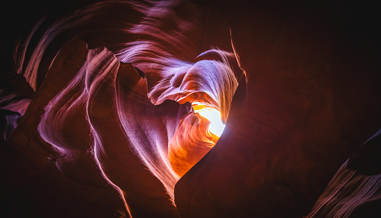 Heart shape inside the Antelope Canyon