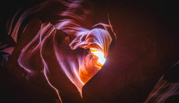 Heart shape inside the Antelope Canyon stock photo