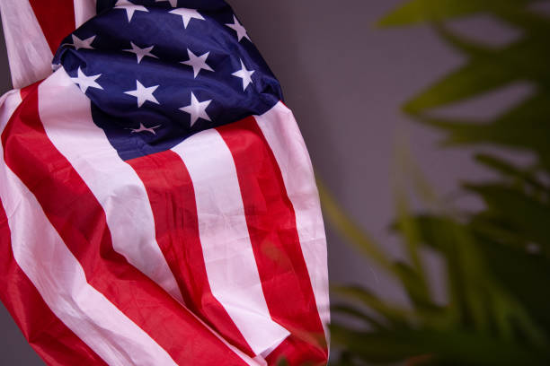 istock The American flag is on the table. 1411693255