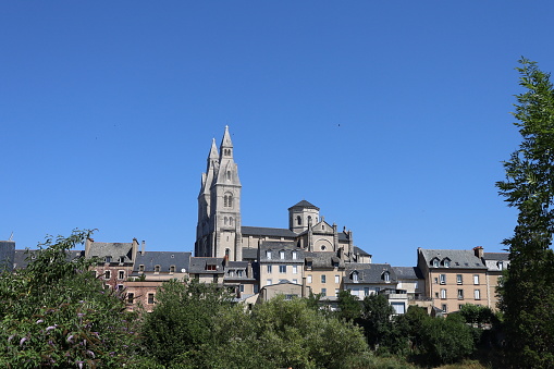 Overview of the city, city of Rodez, department of Aveyron, France