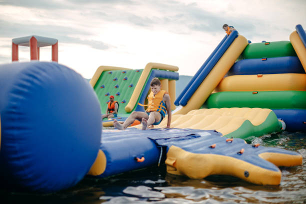 istock Kid having fun in Water Park 1411696845