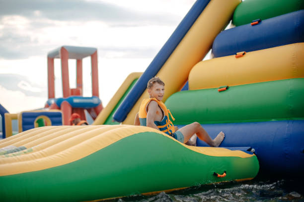 istock Kid having fun in Water Park 1411697032