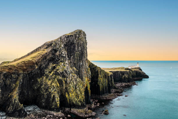 istock High Cliff in Scottish Highlands with Neist Point Lighthouse at sunset 1411700889
