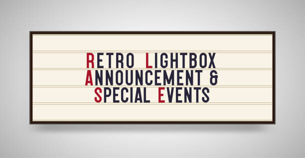 ilustrações de stock, clip art, desenhos animados e ícones de retro lightbox vector banner - lightbox