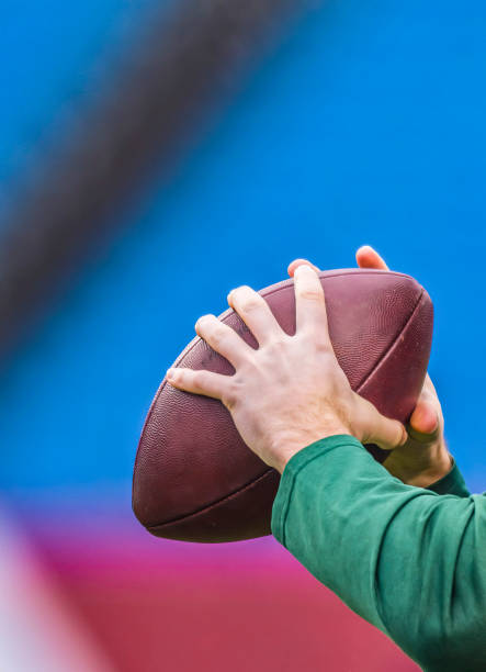 istock Gripped Leather American Football 1411706998