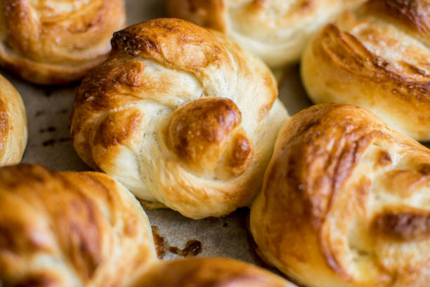 istock Homemade baking. Sweet buns close-up 1411709830