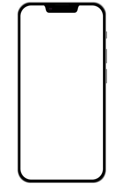 istock Modern smartphone of black color with the screen isolated on white illustration 1411711449