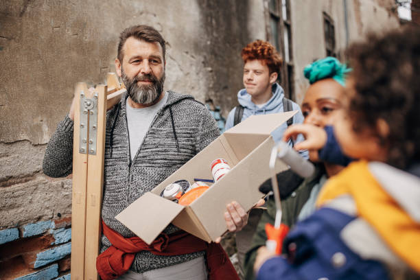 istock Artists arriving at the working place 1411717957