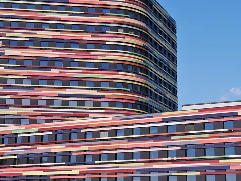 Colourful house façade in Hamburg-Wilhelmsburg