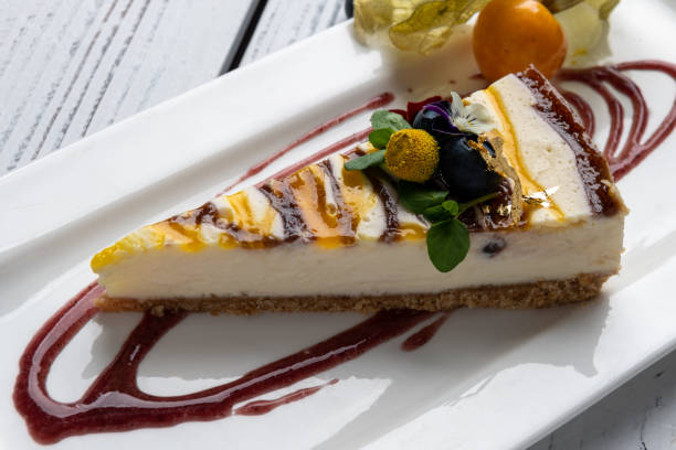 istock Blueberry Mint with Goldenberry Swirled Cheesecake 1411721744