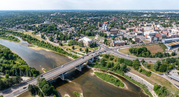 istock Aerial Lorne Bridge at Grand River, Brantford, Canada 1411724236