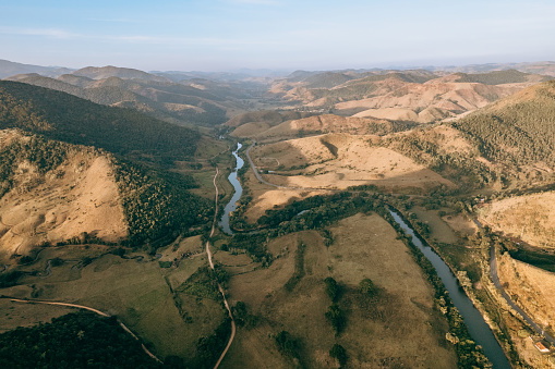River on the border of the states of Minas Gerais and Rio de Janeiro, Brazil