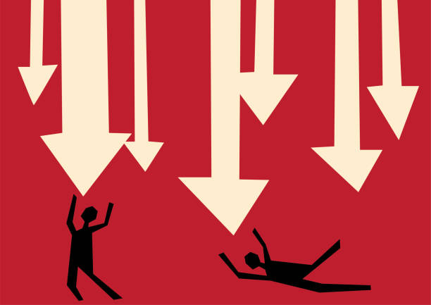 istock economic crisis recession pressure   vector illustration paper cutting style 1411739417