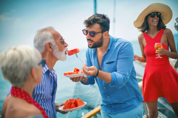 istock Family on a sailing cruise. 1411745389