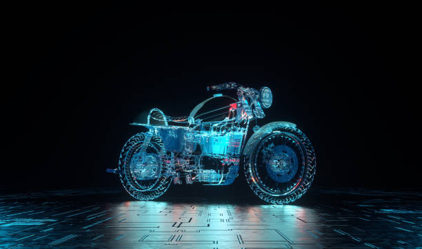 istock Futuristic motorbike 1411746168