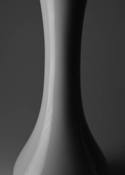 istock close-up black and white empty vase on gray background 1411758535