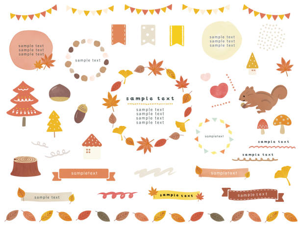 illustrazioni stock, clip art, cartoni animati e icone di tendenza di cornice autunnale - chestnut autumn september leaf