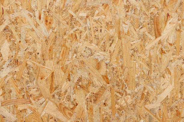 背景のための配向ストランドボードosb木材厚板のシームレスな質感。 - subfloor ストックフォトと画像