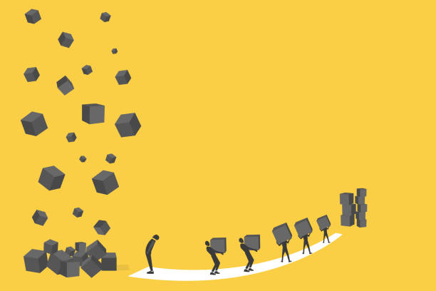 istock people carrying blocks. Symbol of future and opportunities. 1411759824