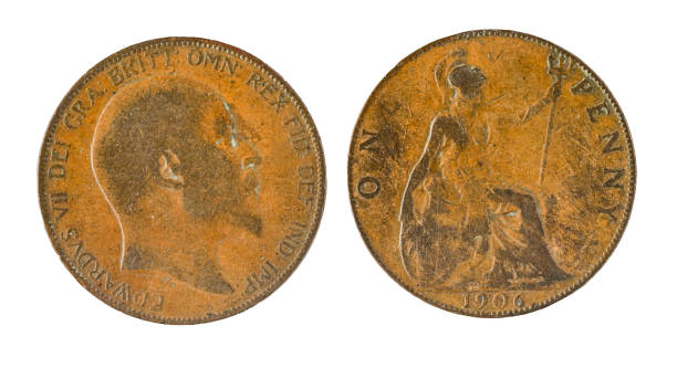 istock British Coins - One Pence, Edward VII. Minted in bronze in 1906 1411760090